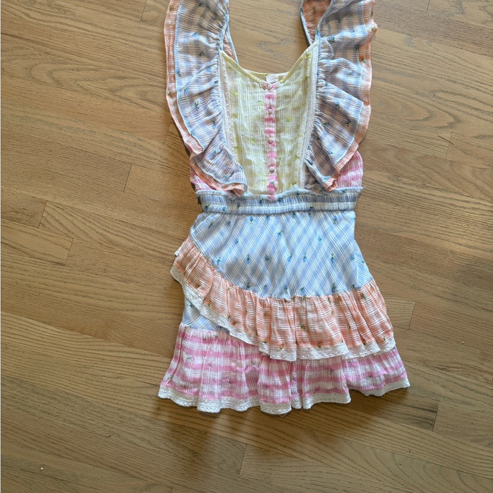Colorful Ruffled Sleeveless Dress
